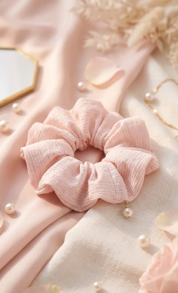 Pink Champagne Veil Scrunchie_hero.webp