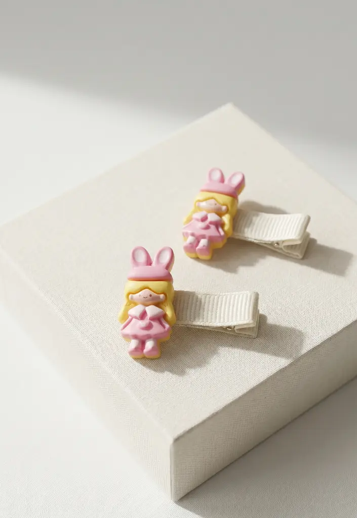 Yellow Bunny Hair Clip_detailshot.webp