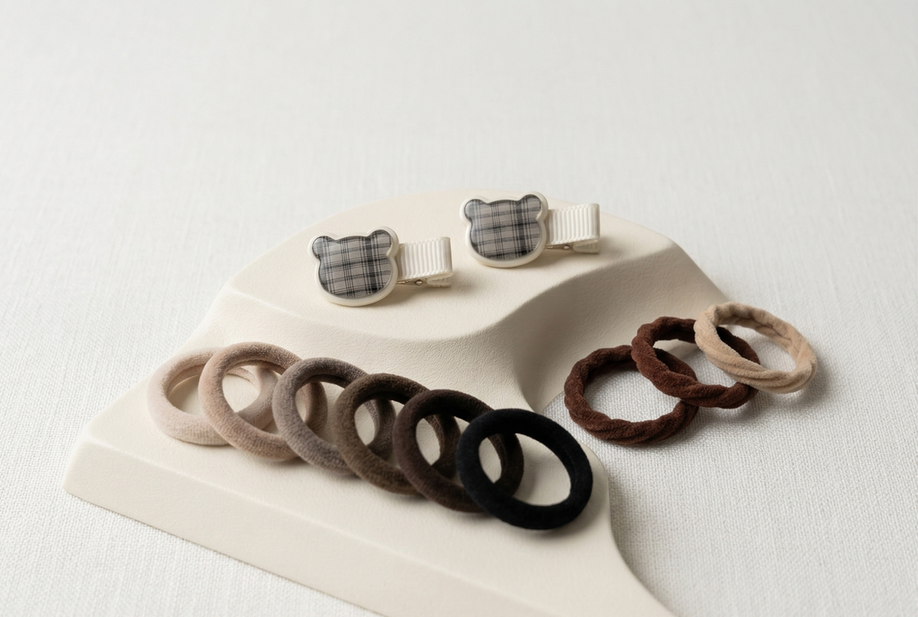 Grey Bear Hair Pin Set