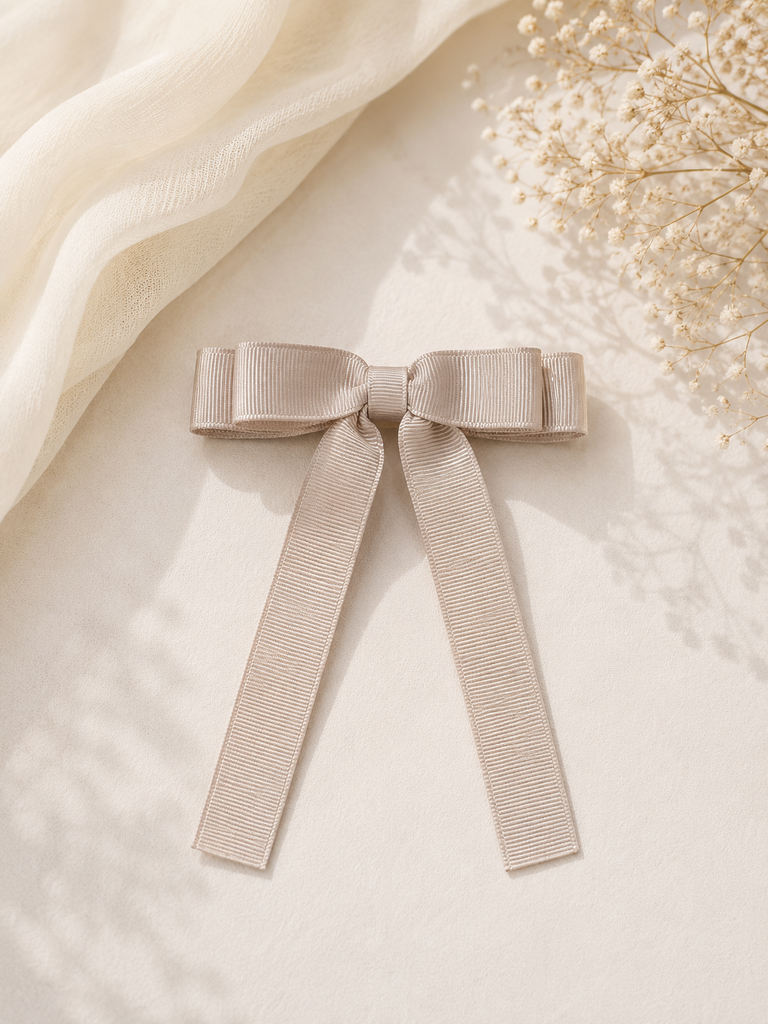 Classic Long Tail Bow (Taupe)