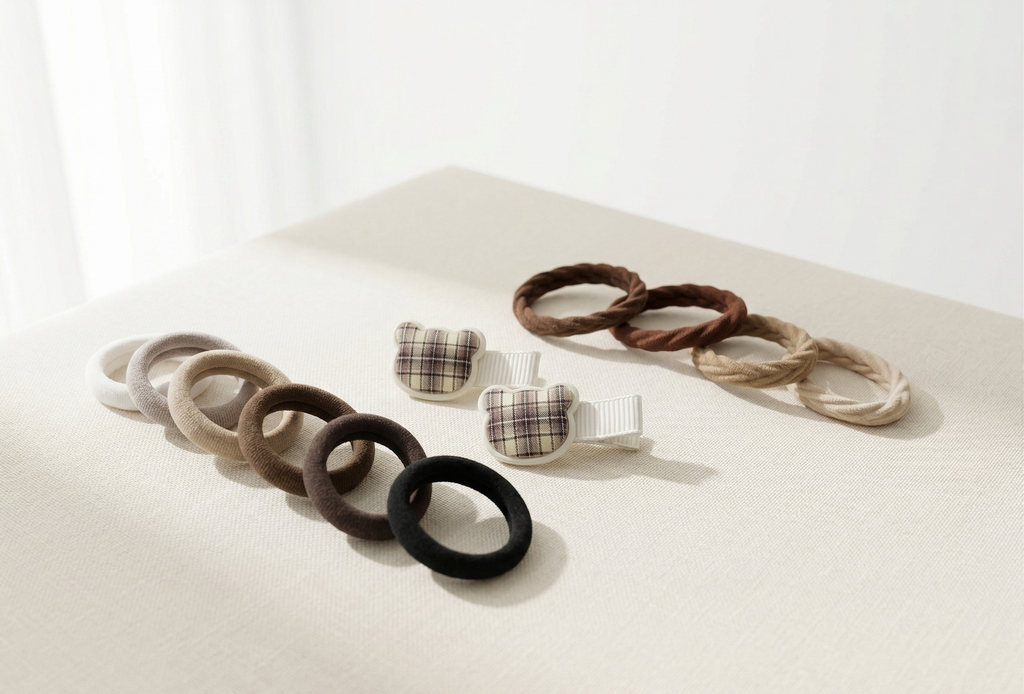 Brown Bear Hair Pin Set