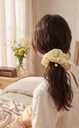 Yellow Gingham Scrunchie